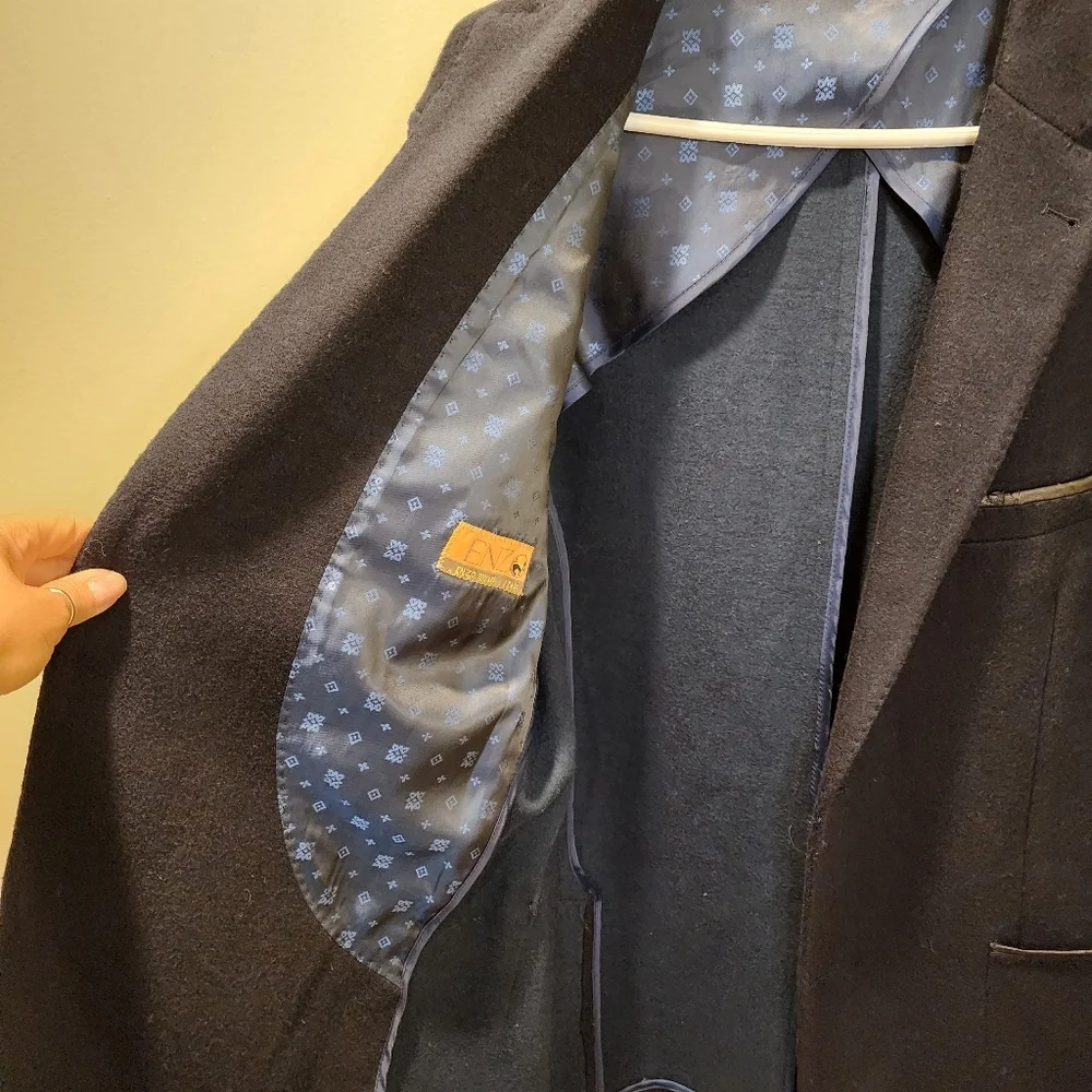 ENZO by Enzo Tocare Italy Elegant Navy Men's Blazer Size 44